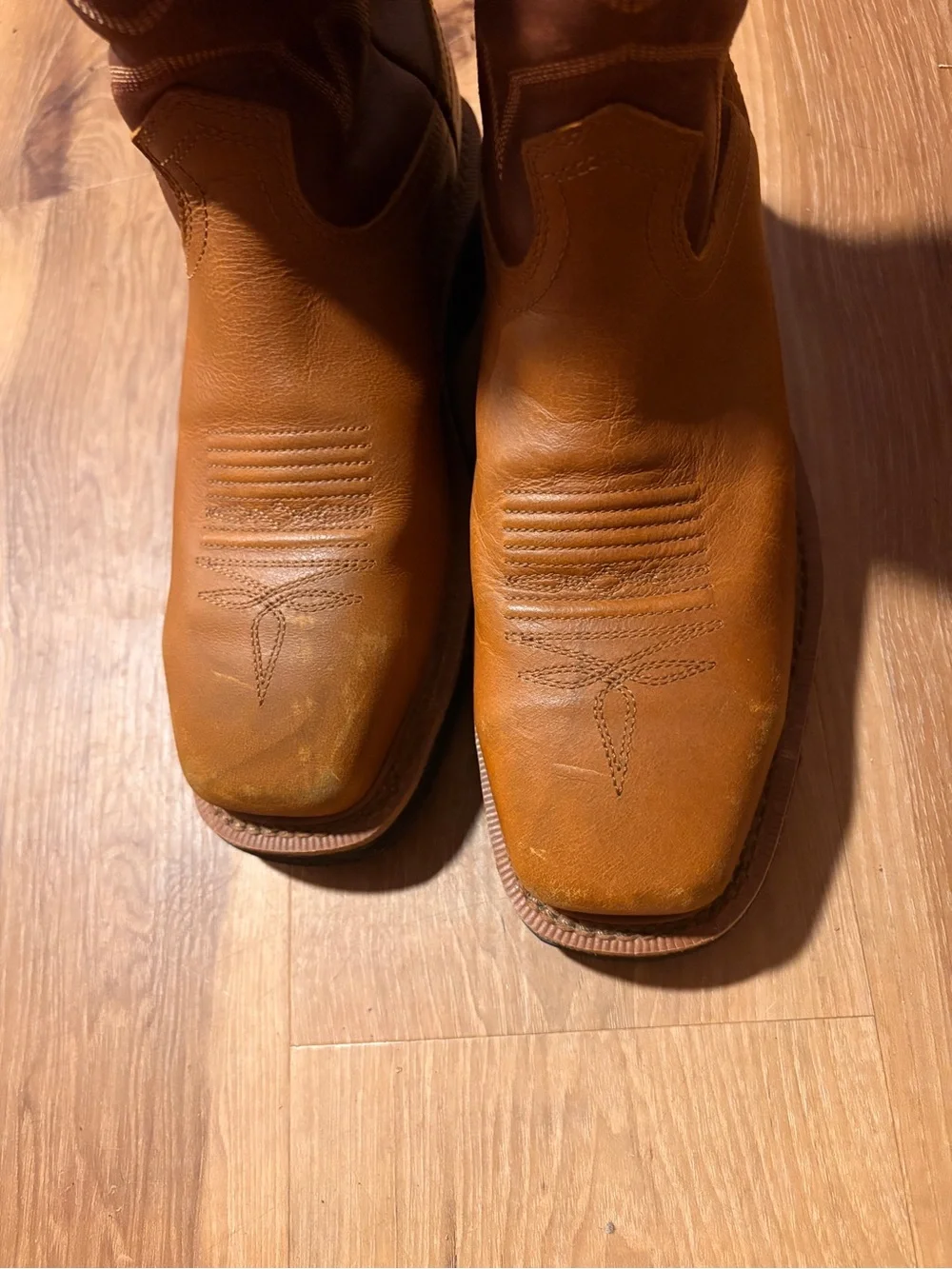 Tecovas Two-Tone Brown Leather Composite Toe Boot